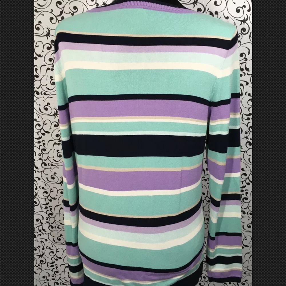 Talbots striped long sleeve sweater - Picture 3 of 5